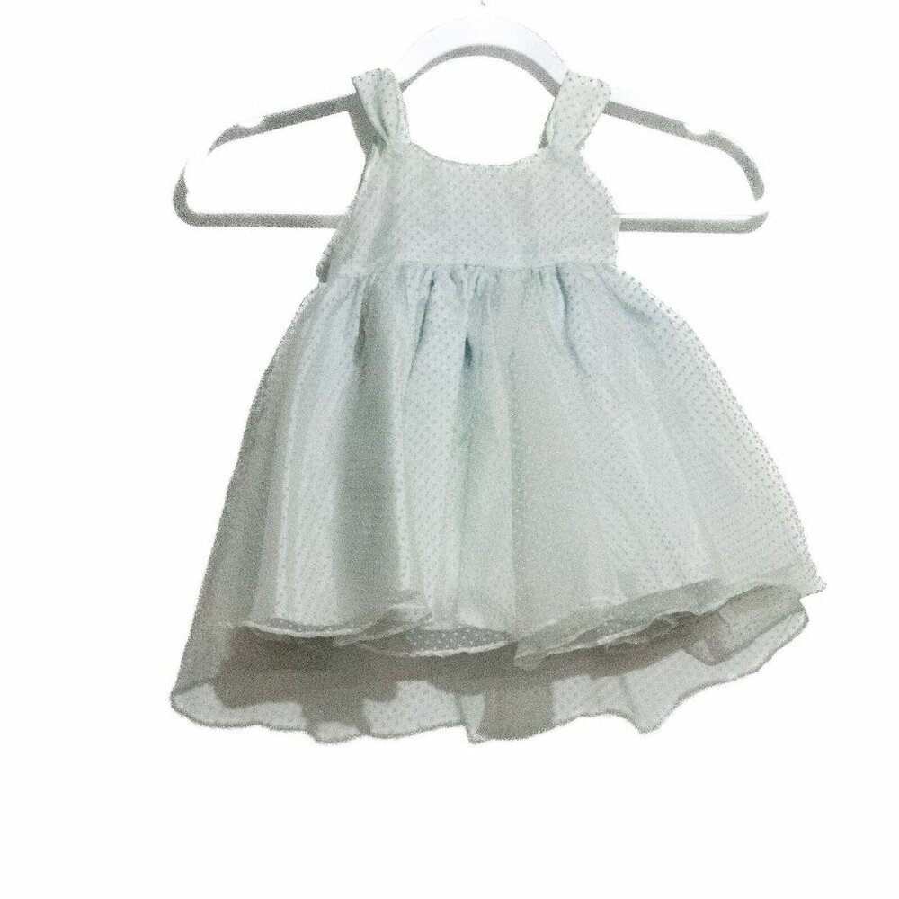 Baby Club Girls White Polyester Tulle Dress Layered Lace Sleeveless 18M